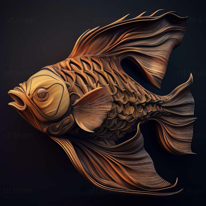 3D model Common scalar fish (STL)